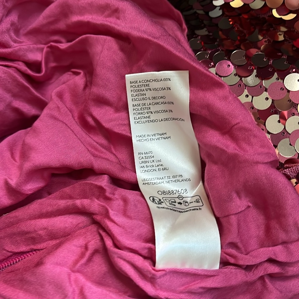 Maeve Long-Sleeve Mock-Neck Sequin Mini Dress | Sz XS - Picture 7 of 7